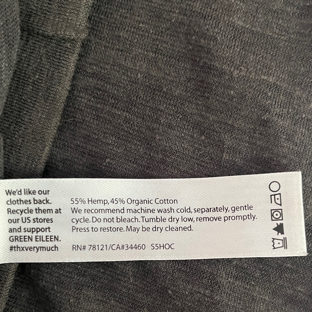 Eileen Fisher dark grey lantern pant - Picture 5 of 8